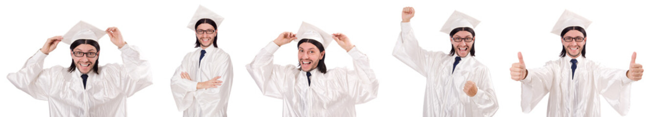 Young man ready for university graduation