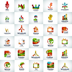 Vector abstract business logo collection