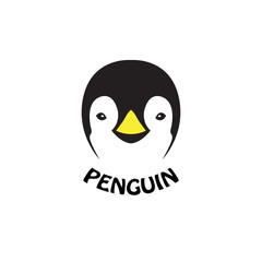 Little penguin head designed using outline graphic vector.