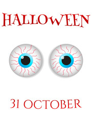 Halloween poster. Poster with monster eyes