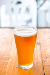 Craft beer in the glass