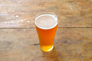 Craft beer in the glass