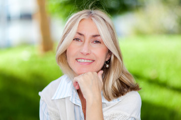 Naklejka premium Mature woman portrait