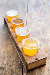 Craft beer in the glass