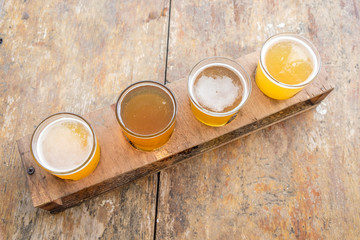 Craft beer in the glass