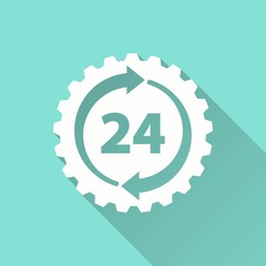 24 hour service - vector icon.