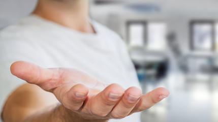 Empty businessman hand