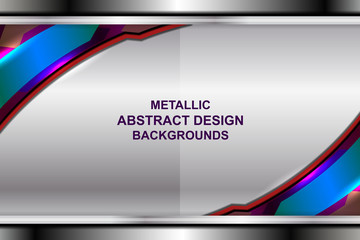 business backgrounds metallic design, Vector Illustration