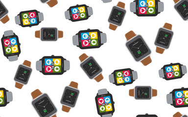 Smart watch seamless pattern