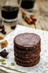 Mexican chocolate Pepita shortbread cookies