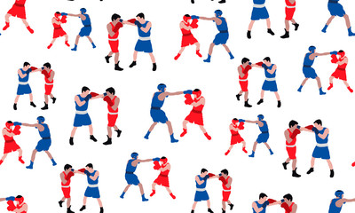 Vector seamless background of Boxing