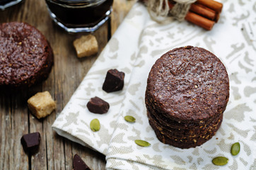 Mexican chocolate Pepita shortbread cookies