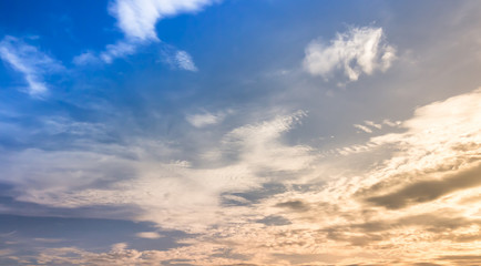 Sunset sky and cloud