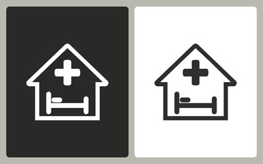 Hospital - vector icon.