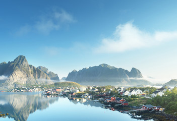 Village de Reine, îles Lofoten, Norvège