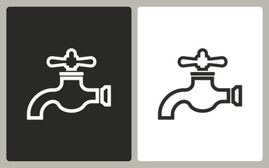 Faucet - vector icon.