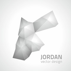 Jordan grey vector polygonal triangle map