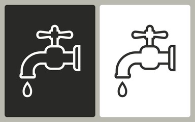Faucet - vector icon.