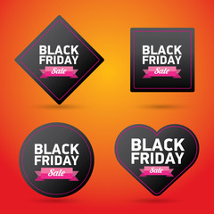 Black Friday sales tag. vector illustration