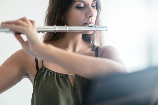 Flute music playing
