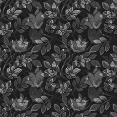 Seamless floral pattern with flowers © fuzzyfox