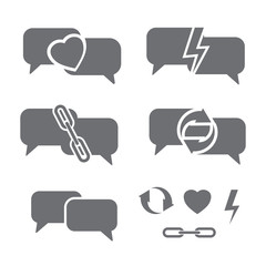 speech bubble set