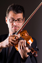Violinist  playing violin