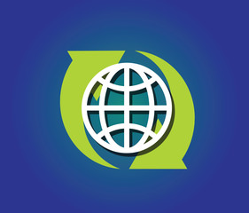 recycling world vector