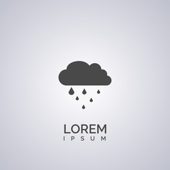 Obraz premium rain cloud sign. icon design
