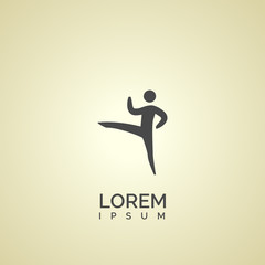 Karate fight sign. icon design