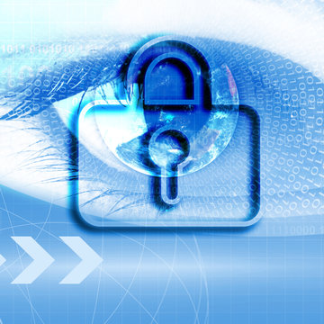 Internet Security Business Background Concept In Blue Color