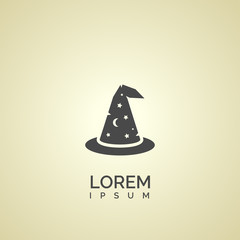 Wizard hat sign. icon design