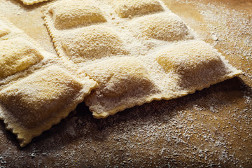 Handmade fresh ravioli