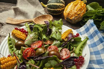 Fresh vegetable salad,healthy food