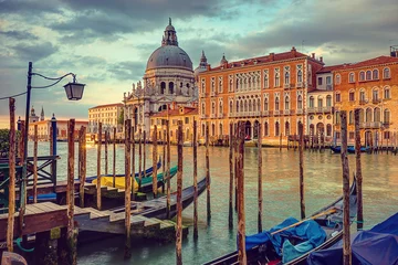 Fototapeten Venedig, Canal Grande, Vintage Stilisiert © FotoDruk.pl