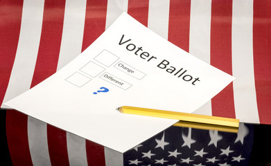 Fototapeta premium Voter ballot with options for change