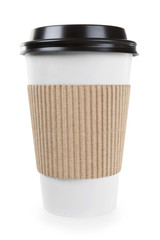 Cup of coffee, isolated on white