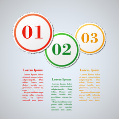 Business concept with 3 steps or processes. Vector elements for infographic