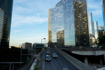 La Defense office building in Paris, France