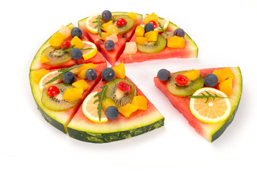 watermelon fruit pizza