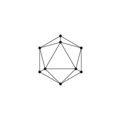 geometry minimal logo concept, hexagon vector logo template