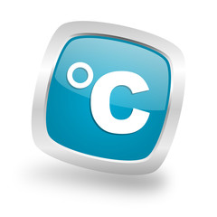 celsius square blue glossy chrome silver metallic web icon