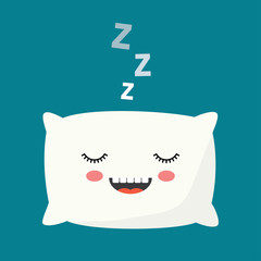 sleeping Pillow vector illustration.