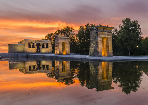 Egyptian temple Debod in Madrid