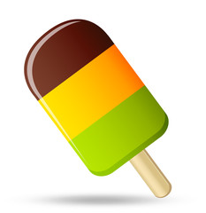 Ice cream. Vector illustration, clip-art, isolated on white background