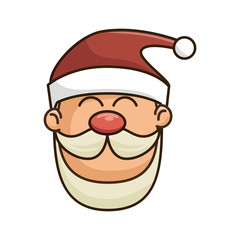 santa claus cartoon. christmas season symbol. vector illustration