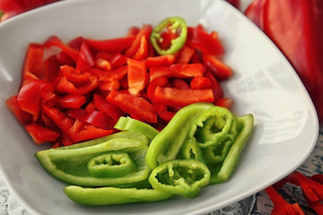 Fresh peppers, closeup