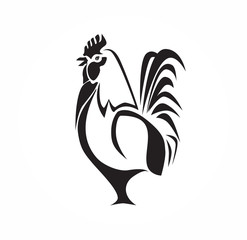 Rooster chicken icon vector. Stylized bird design. © Carla Nichiata