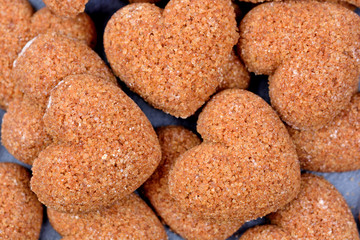 Group of sugar heart shape