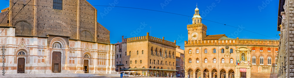 Wall mural main square in Bologna, Italy